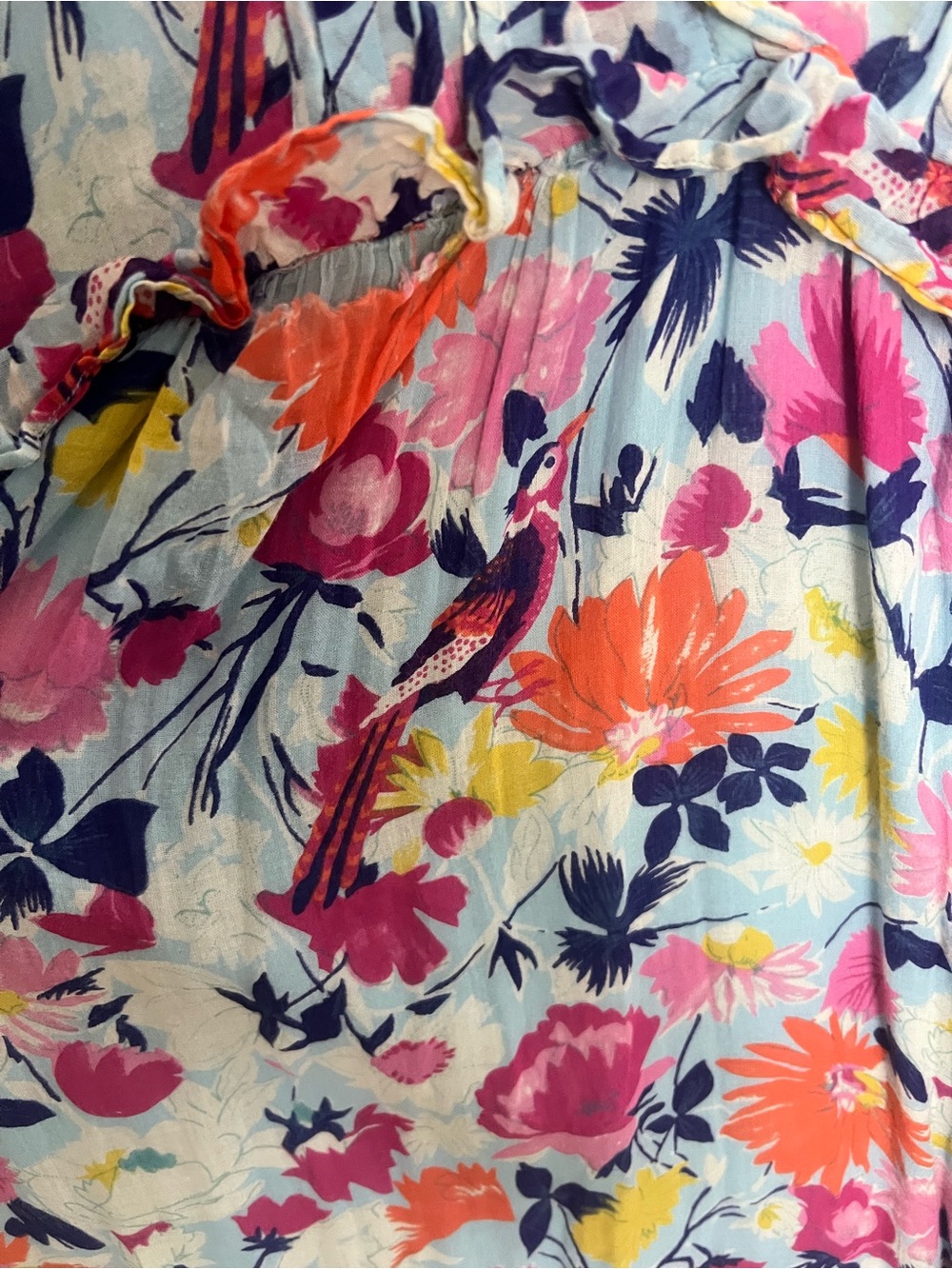 Banjanan Floral Ruffle V-Neck Maxi Dress - Multi - Picture 3 of 5